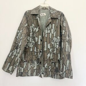 Vintage Ocoee Men’s Treebark Camouflage Jacket Button Down Hunting Coat Chore M
